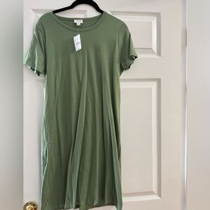 NWT JCrew Green T-Shirt Dress